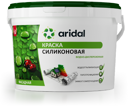 Краска фасадная силиконовая ARIDAL f4