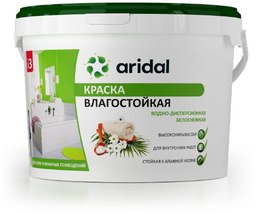 Краска влагостойкая ARIDAL i3